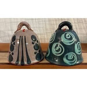 Artisan pottery, bells set of two